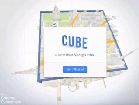 米Googleが、、Google MapsとGoogle Chromeのプロモーション用Webゲーム「  CUBE A game about Google Maps  」を公開した。WebGL技術を使って開発されている。